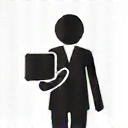 Icône de personne avec une bulle de dialogue, symbolisant une consultation individuelle