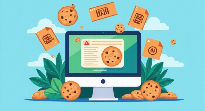 Illustration de petits fichiers texte représentant des cookies