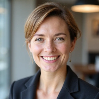 Portrait professionnel de la nutritionniste, souriante et accueillante