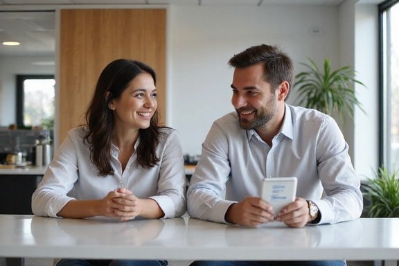Nutritionniste discutant avec un client souriant